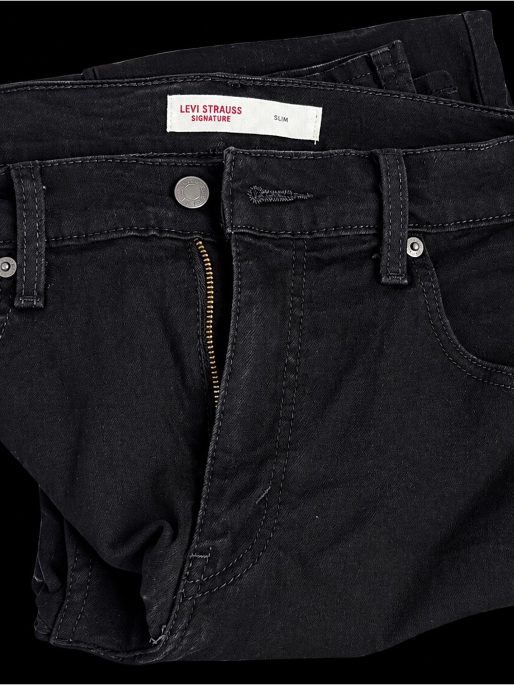 Levi Strauss Signature Slim Black Jeans Men’s W34 L30